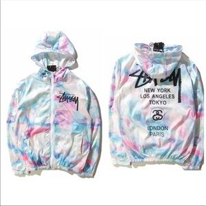 Stussy Multi-Color Tie Dye Women’s Windbreaker NWT